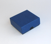4 Chocolate Box and Lid - Pack of 25 Black base Blue Lid